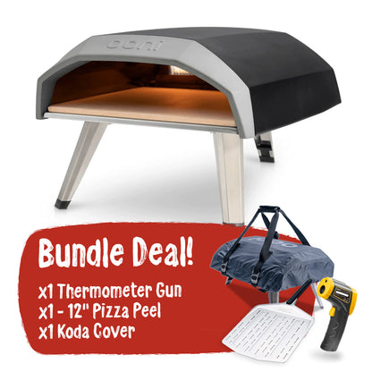 Ooni Koda 12 Inch Portable Gas Fired Outdoor Pizza Oven Bundle Deal